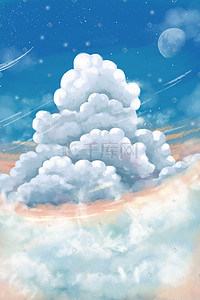 夏天晴天唯美日系天空蓝天白云风景图