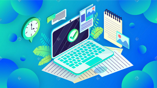 卡通数据分析插画-卡通数据分析配图-千库网