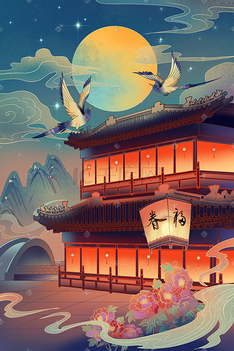 春天景色主题之乡村风景景色素材图片免费下载 千库网