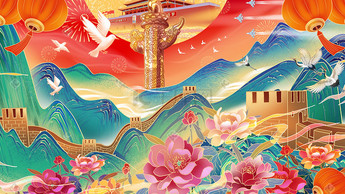 华表插画-,华表配图-千库网