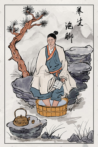 纹理木材桌子插画