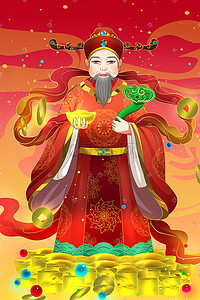 新年春节恭喜发财财神财神