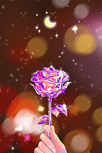 情人节花朵插画图片_520521情人节玫瑰速涂