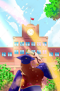 毕业季毕业典礼校园青春学校毕业大学