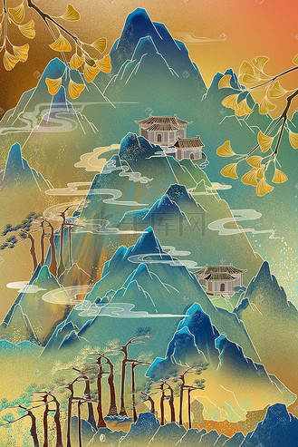 插画个人vip和企业vip免费下载免抠背景手绘中国风中秋味道兔子房子