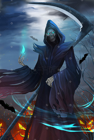 万圣节风格海报设计插画-万圣节风格海报设计配图-千库网