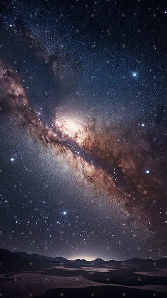 彩色梦幻星空风景