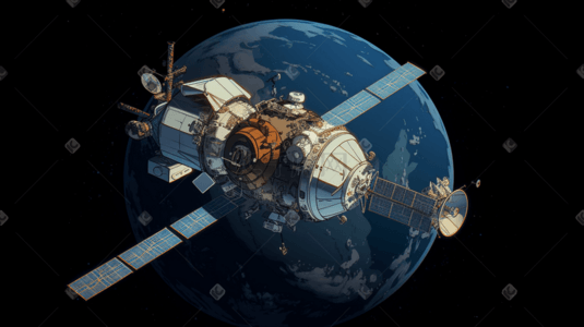 科技科幻卫星宇宙探索