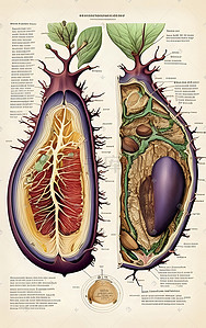 茄子植物学解剖图