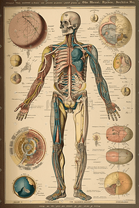 学术汇报插画图片_人体解剖图百科图解学术知识科普标本图谱