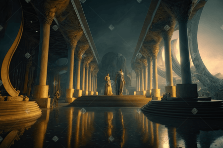 豪华地下宫殿绘图艺术