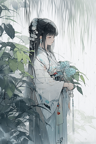 国风人物插画唯美人物形象古风