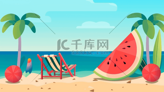 夏日清新电商创意插画