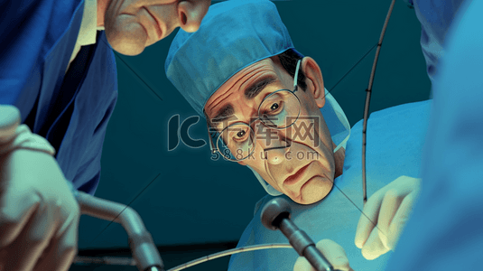 手术室卡通插画图片_临床医疗手术卡通插画