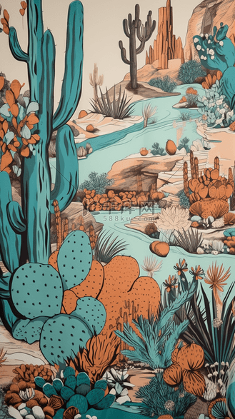 卡通动漫漫画植物植被风景