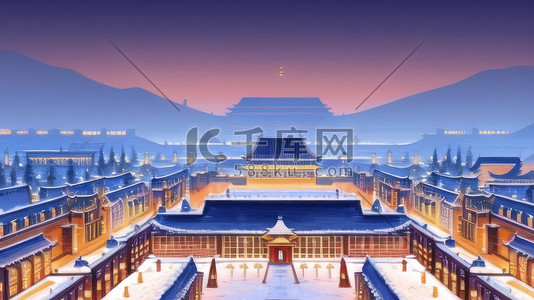 卡通北京插画图片_北京城市建筑风景插画扁平风卡通