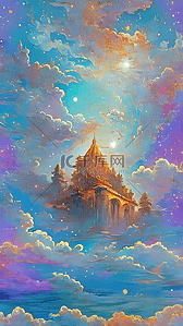 春节底纹插画图片_油画质感底纹背景