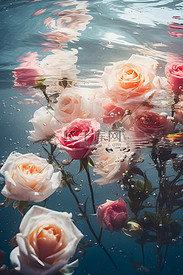 唯美高清水中花写实摄影感水下玫瑰高清壁纸