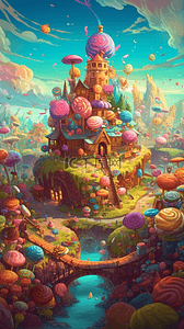 六一糖果城堡糖果的世界