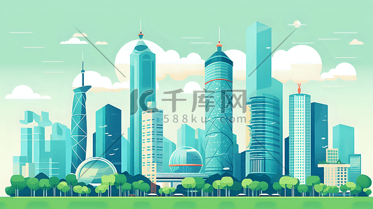 深圳城市建筑插画