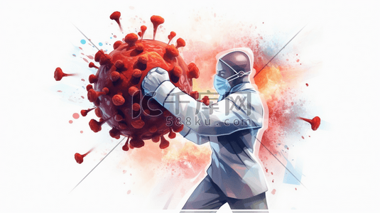 新型冠状病毒插画图片_抗击新型冠状病毒概念矢量插画