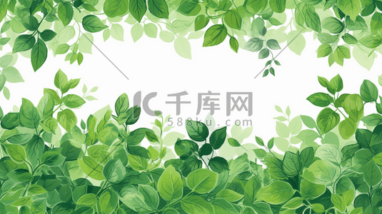 药茶材料插画图片_小清新的绿叶背景材料