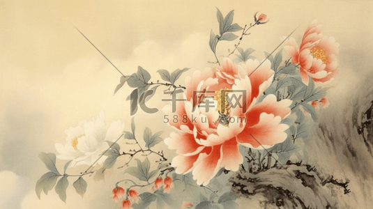中国风富贵牡丹花