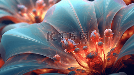 生锈材质插画图片_透明材质花卉植物数字艺术