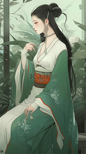 诗词插画图片_中国风诗词里的古代仕女