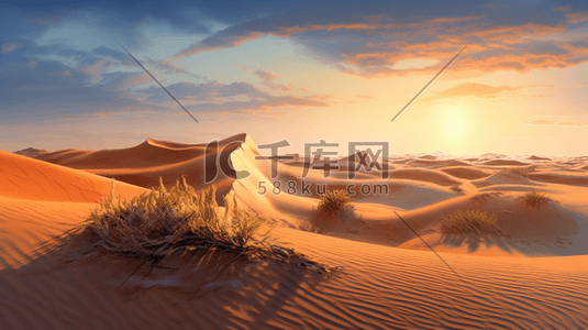 字体风吹效果插画图片_风吹的沙漠数字绘图