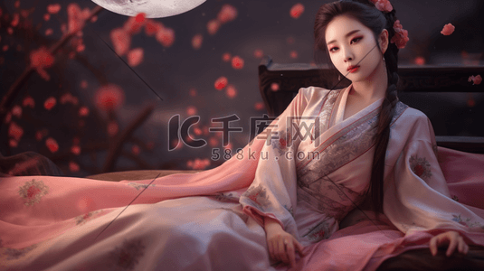 中国风古风人物角色美女数字艺术