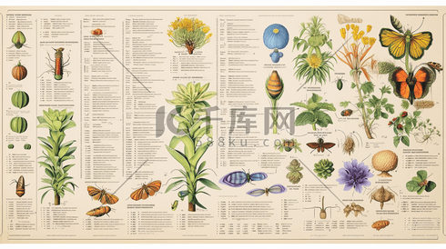 植物科普科学展示手绘插图