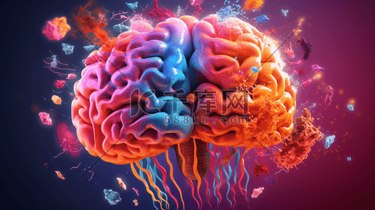 抽象大脑彩色