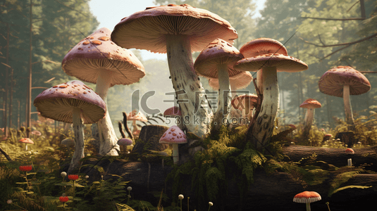 巨型蘑菇插画