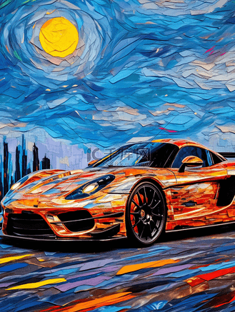 油画汽车图片_油画汽车素材-油画汽车图片大全-千库网