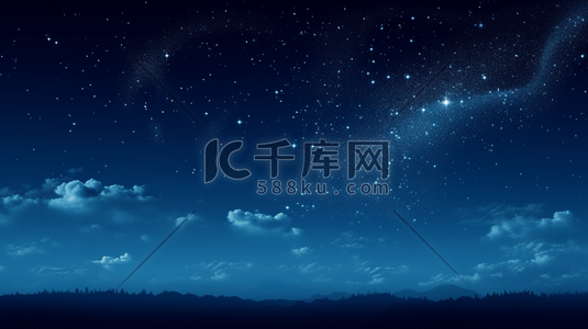 夜晚繁星点点的星空