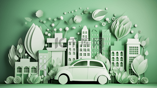 新能源汽车纸雕艺术新能源汽车纸雕艺术