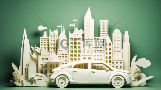 新能源汽车纸雕艺术