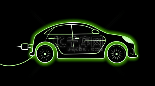 新能源汽车环保插画图片_新能源汽车图标设计