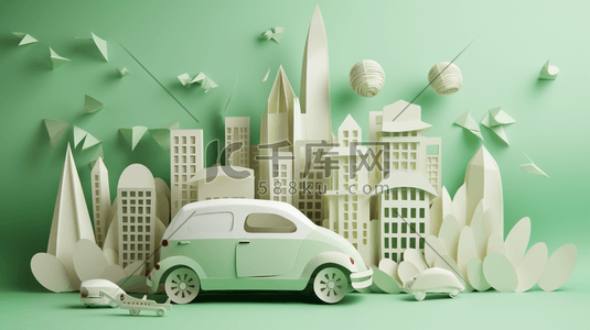 新能源汽车纸雕艺术
