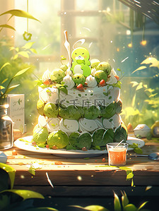 生日蛋糕抹茶美味蛋糕6