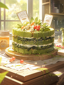 生日蛋糕抹茶美味蛋糕5