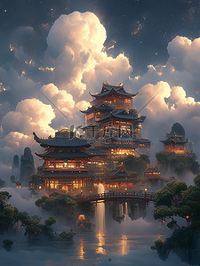 谱壮丽篇章插画图片_壮丽的宫殿云顶天宫中国宫殿10
