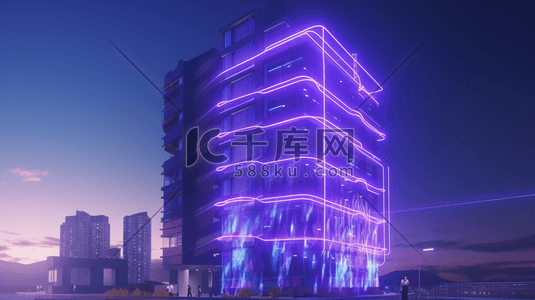 5G商业建筑城市景观