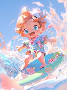 c超级玛丽插画图片_泡泡玛特超级萌娃IP海上冲浪16