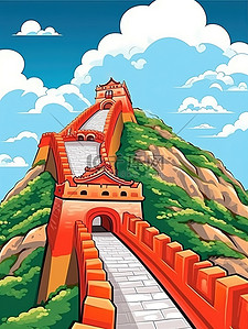 北京旅游插画图片_北京旅游旅行景点插画3