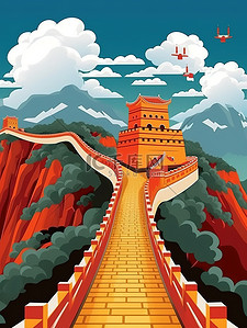 北京旅游插画图片_北京旅游旅行景点插画8