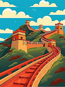 北京旅游旅行景点插画20