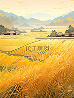 金黄色的稻田丰收白露节气12