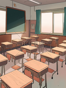 空荡荡的教室课堂安静8